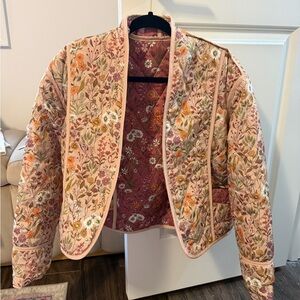 Reversible Floral Quilted Women's Jacket
